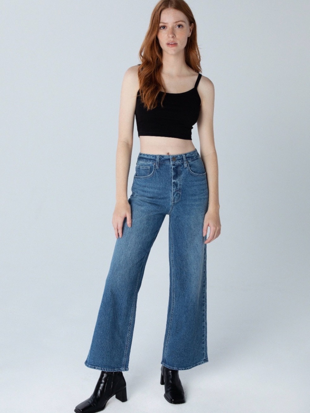 UNPUBLISHED este wide leg bell jeans in everlong NWT